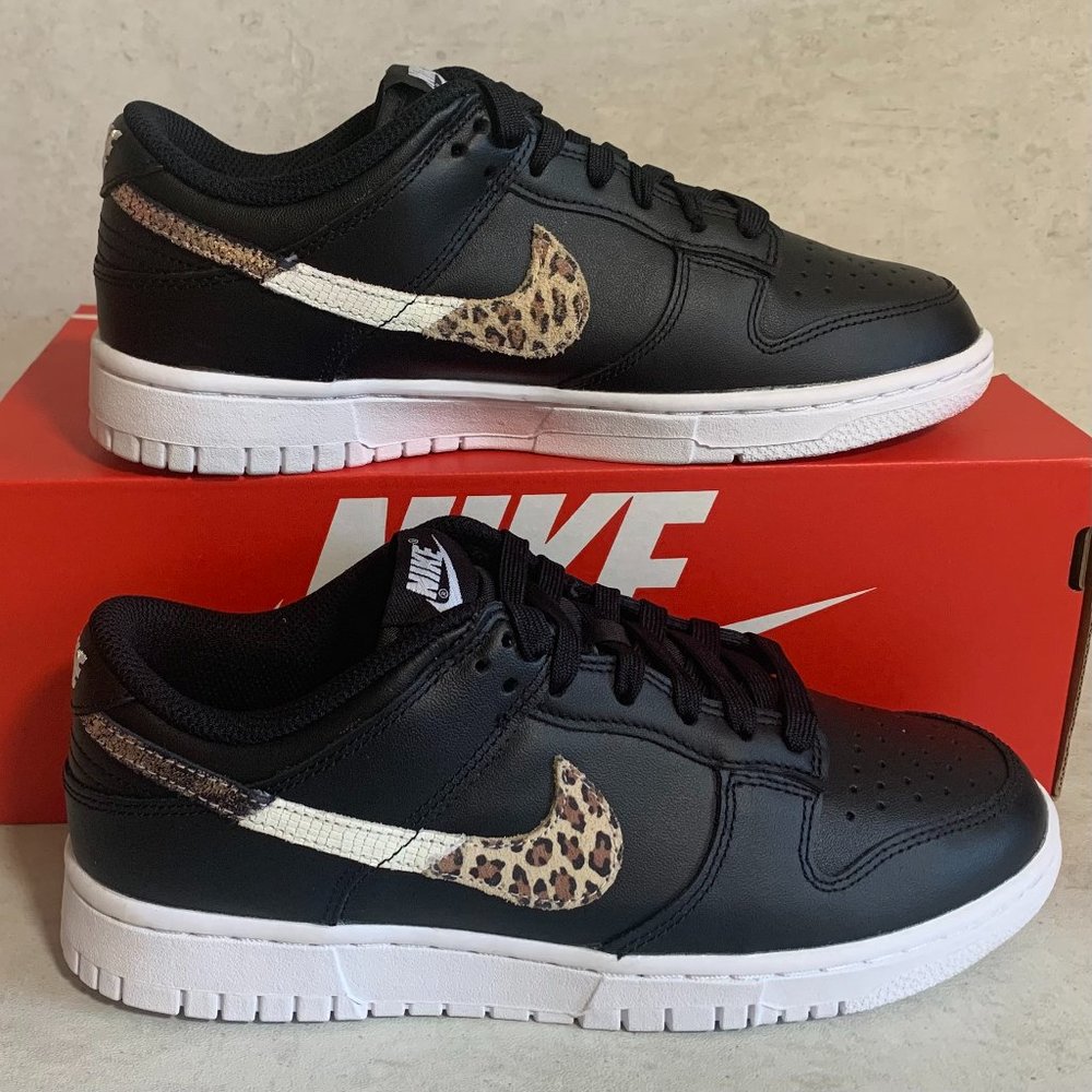 Nike Dunk Low Animal Instinct Black Womens Size 8US